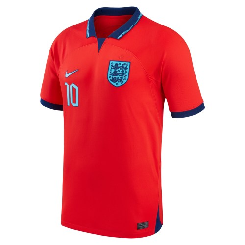 Copy Raheem Sterling England National Team Nike 2022/23 Replica Away Jersey - Red