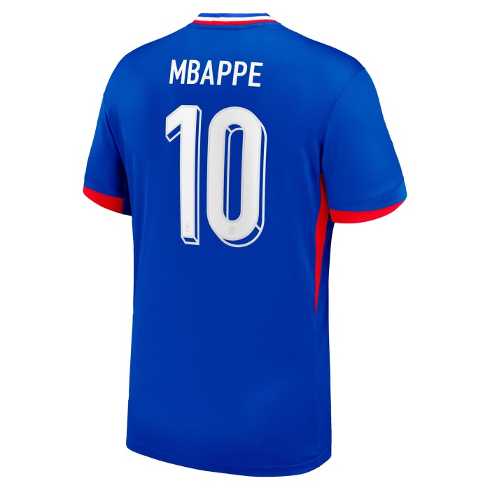Kylian Mbappe France National Team Nike 2024 Home Replica Jersey - Blue