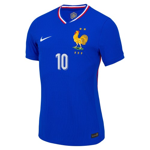 Copy Kylian Mbappe France National Team Nike 2024 Home Authentic Jersey - Blue