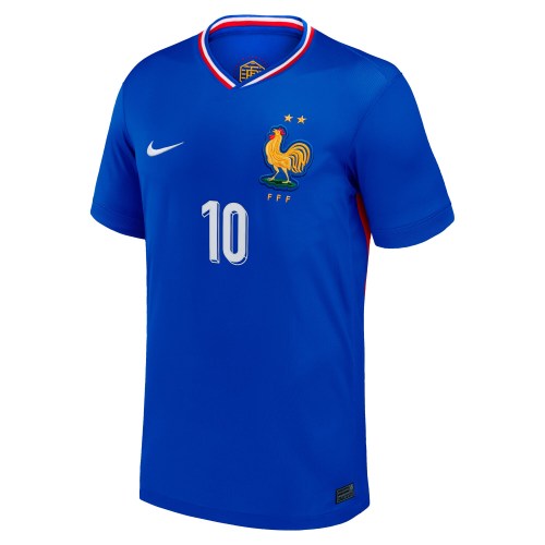 Copy Kylian Mbappe France National Team Nike 2024 Home Replica Jersey - Blue
