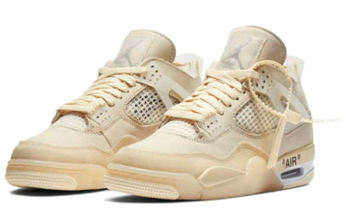 (WMNS) Off-White x Air Jordan 4 SP 'Sail' CV9388-100