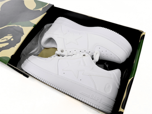 1H70-191-006 A Bathing Ape Bape Sta Low White