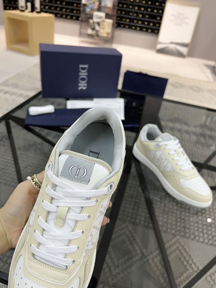 DIOR B27 LOW-TOP CREAM WHITE OBLIQUE – DO011