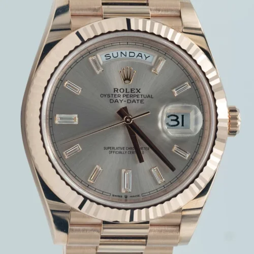 Rolex Day-Date 40 Rose Gold Sundust Diamond-set Dial