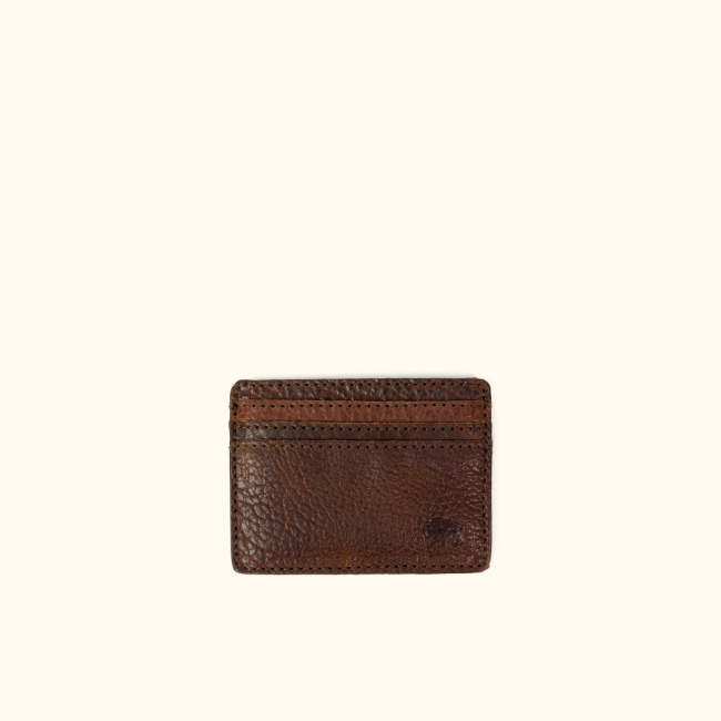 Ryder Reserve Bison Leather Slim ID Wallet | Brown