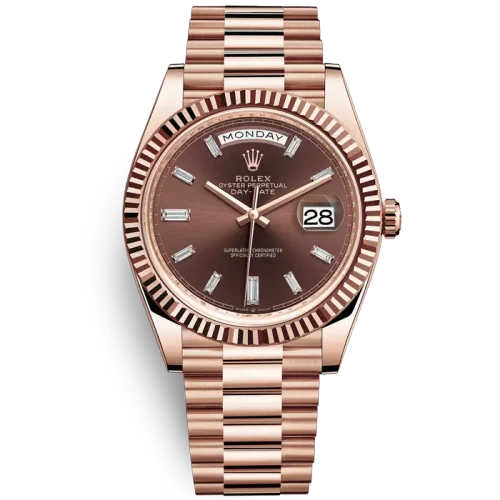 Rolex Day-Date 40 Rose Gold with Chocolate Dial