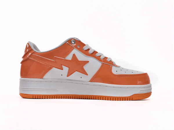 1H70-191-001 A Bathing Ape Bape Sta Low White Orange