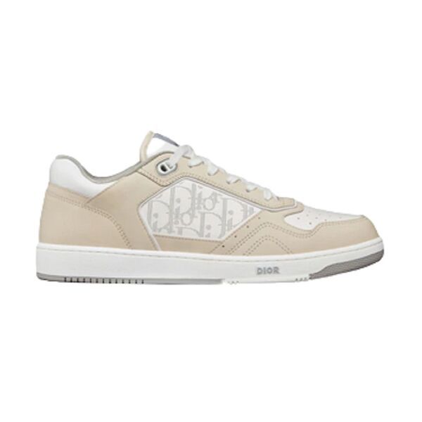 DIOR B27 LOW-TOP CREAM WHITE OBLIQUE – DO011