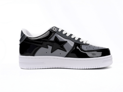 1H20 191 046 A Bathing Ape Bape Sta Low Black Grey Baolan