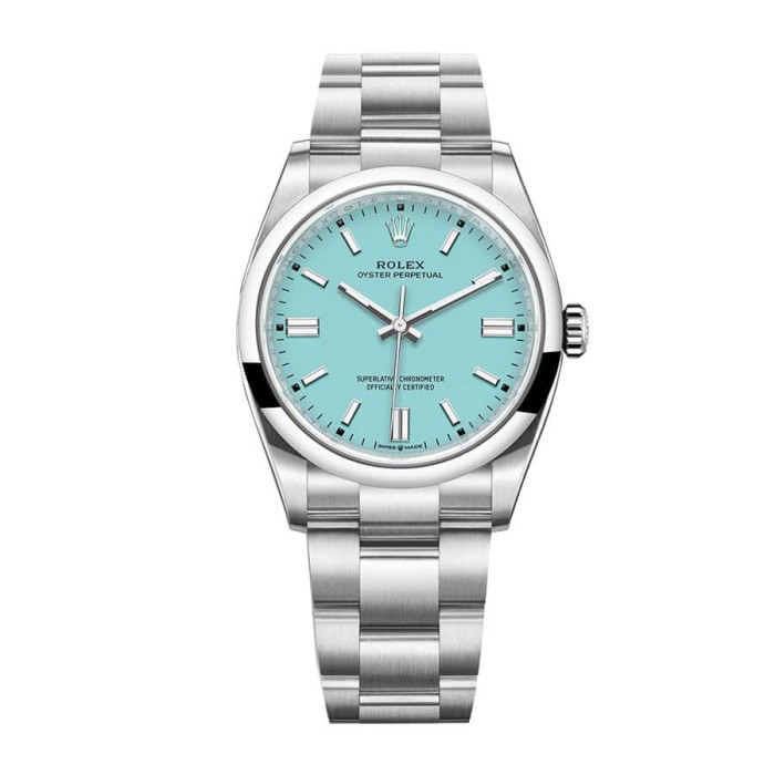 Rolex Oyster Perpetual Aqua Dial 126000