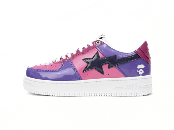 1H20 191 046 A Bathing Ape Bape Sta Low Purple Mirror Surface