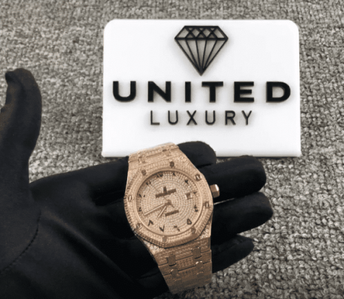 Audemars Piguet Royal Oak Iced Out Rose Gold