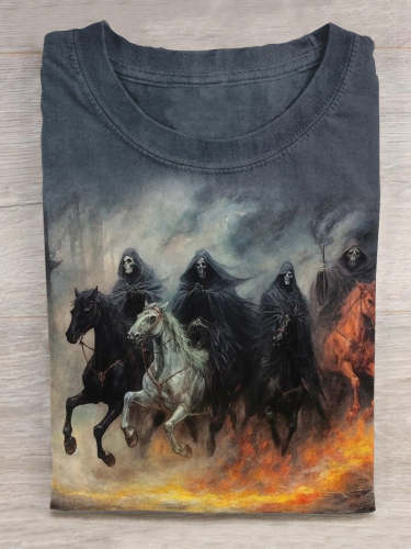 Unisex Halloween Grim Reaper Art T-Shirt