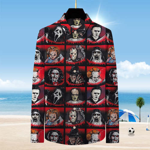 Horror Collage Long Sleeve Shirt