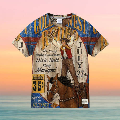 Golden Western Rodeo Vintage Sign |Universal Hawaiian Shirt