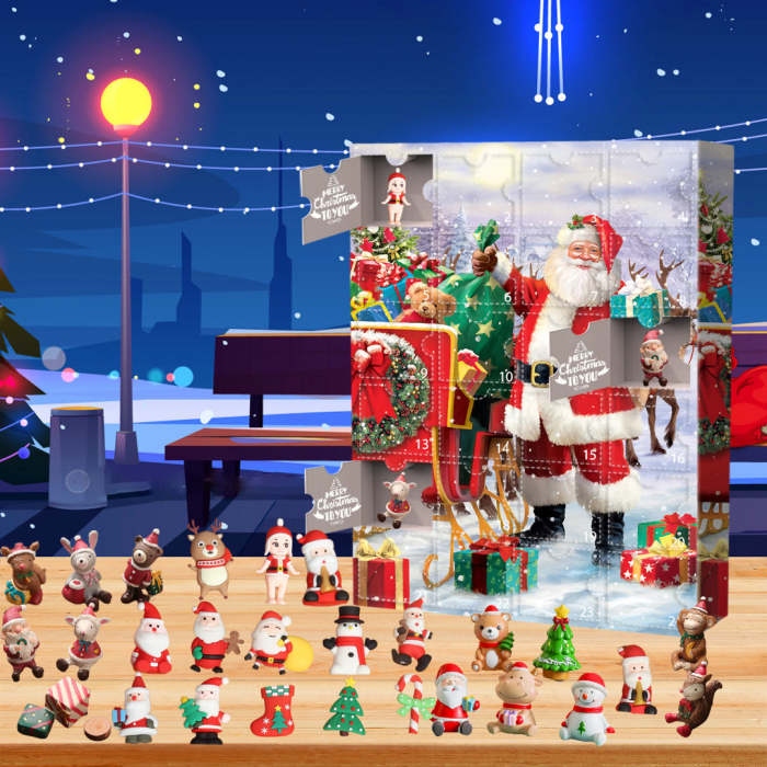 Santa Claus Advent Calendar -- The One With 24 Little Doors