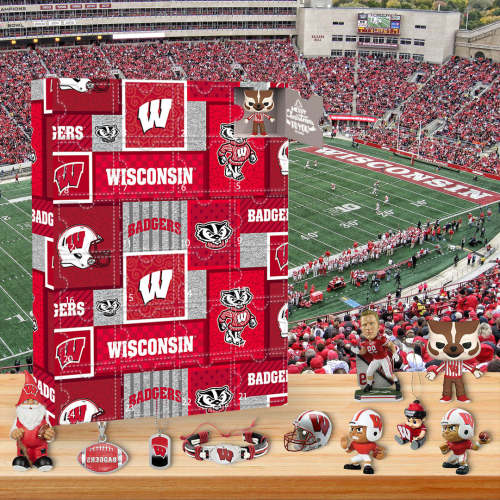 Wisconsin Badgers Advent Calendar -- The One With 24 Little Doors