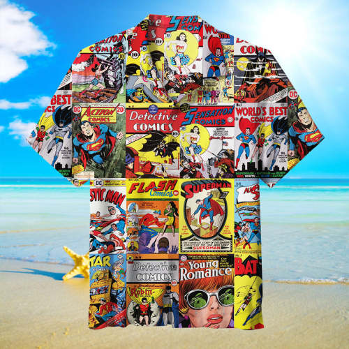 DC Comics Collage Art |Unisex Hawaiian Shirt