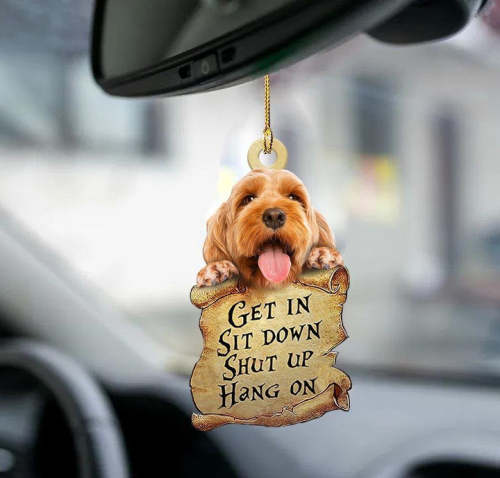 Cockapoo get in two sided ornament