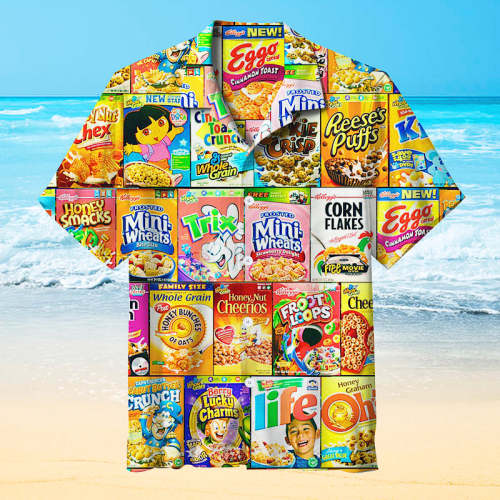 Retro Cereal Box |Universal Hawaiian Shirt