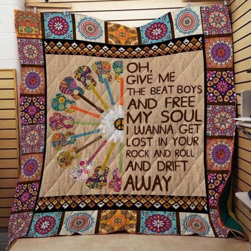 Hippie Lyric Song 3D Customized Quilt Blanket
