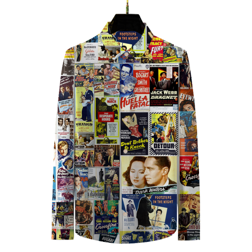 Film Noir Art Poster Collage | Long Sleeve Shirt