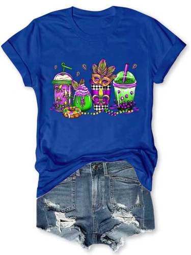 Coffee Shirt, Latte Mardi Gras Shirt, Mardi Gras Carnival 2024