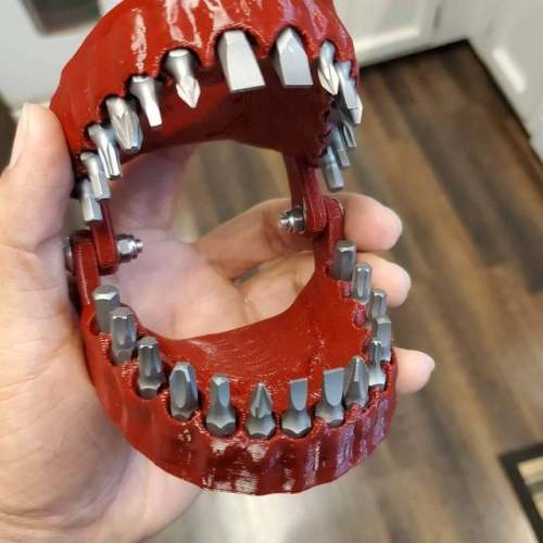 Bit holder for dentures