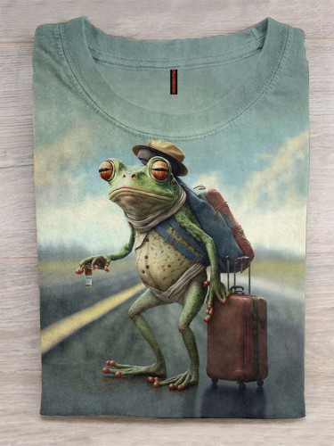 Funny Frog Art Print T-Shirt