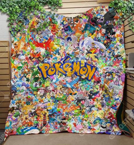 Poster Pokemon 3D Customized Quilt Blanket