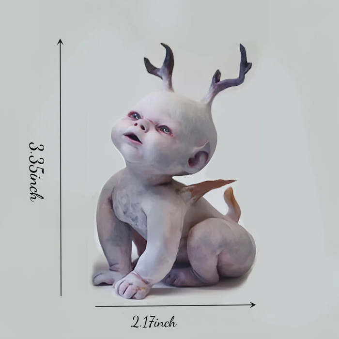 😱Scary Halloween Ghost Doll Resin Statue Ornament