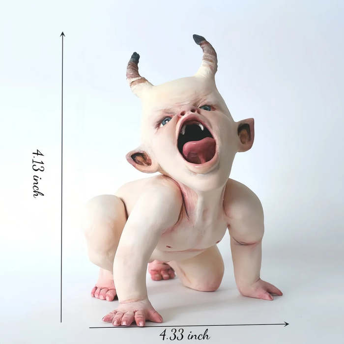 😱Scary Halloween Ghost Doll Resin Statue Ornament