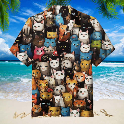 Cute Painted Cat |Unisex Hawaiian Shirt