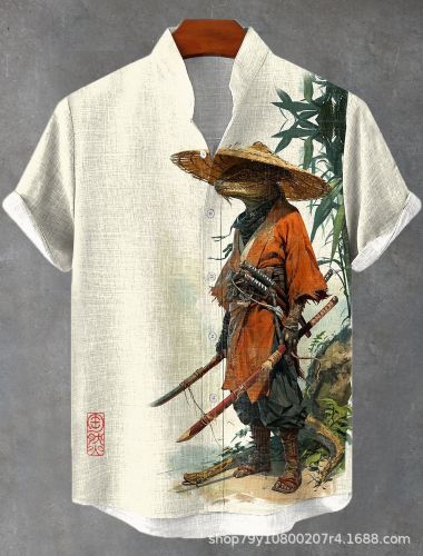 3D Printed Loose Trendy Short Sleeve Shirt