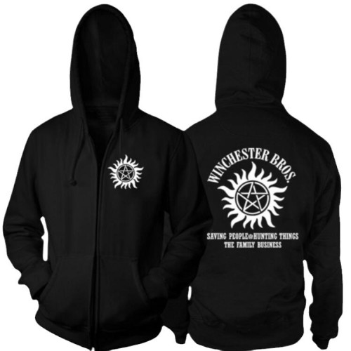 Supernatural Men Cotton Pullover Hoodie Zipper Sweater Women