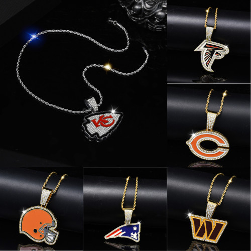 2025 NEW NFL Crystal Rhinestone Charm Necklace