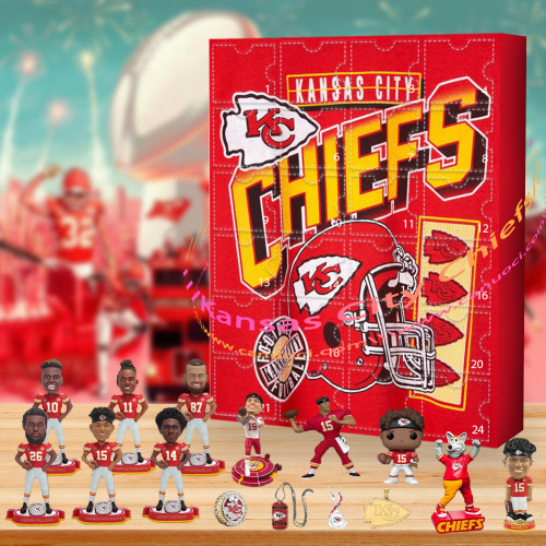 Kansas City Chiefs.Chiefs Kingdom, ride or die!|Advent Calendar -- The One With 24 Little Doors