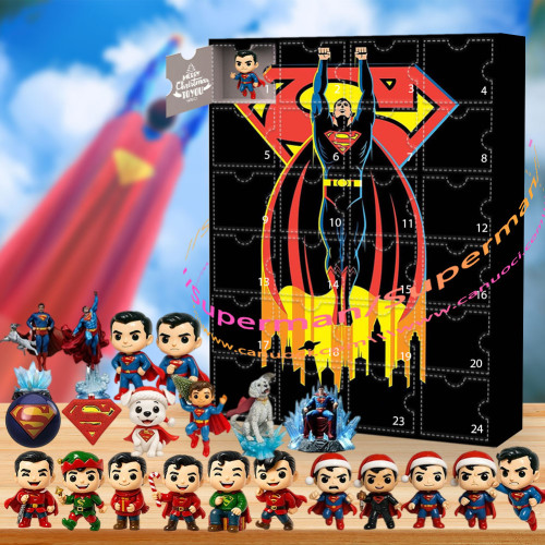 Superman.That iconic  S  stands for hope.|Advent Calendar -- The One With 24 Little Doors