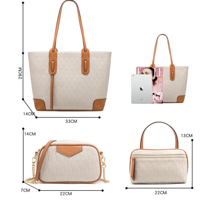 [Classic Must-Have] Large Capacity Tote Bag Set (4 Pieces) | One Bag, Multiple Ways to Wear It, Unlock Daily Outfit Inspiration