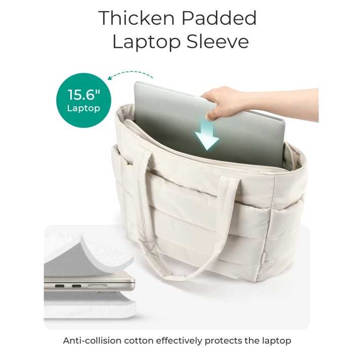 Premium Lightweight Tote Bag | Large Capacity Gym & Travel Bag | Packable Down Quilted Handbag