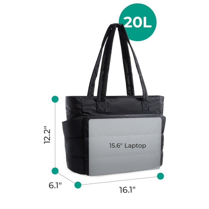 Premium Lightweight Tote Bag | Large Capacity Gym & Travel Bag | Packable Down Quilted Handbag