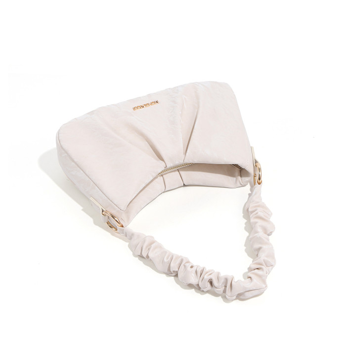 Ruched Dune-Textured Tote – Soft Slouchy Shoulder Bag