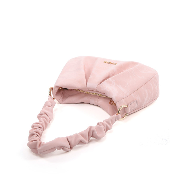 Ruched Dune-Textured Tote – Soft Slouchy Shoulder Bag