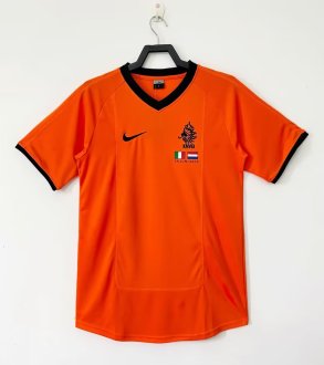 2000 Netherlands Home Orange Retro Soccer Jersey