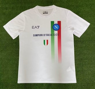 23/24 Napoli  White Champion Edition Fans 1:1 Soccer Jersey
