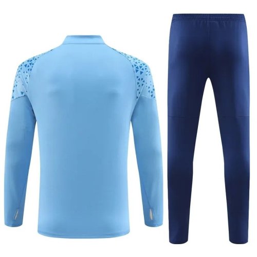 2023/2024 Manchester City long sleeves Training Suit Light Blue Football Shirt 1:1 Thai Quality