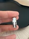 Anello Bvlgari B.Zero - 1 fascia ceramica bianco base argento
