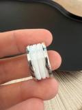 Anello Bvlgari B.Zero - 3 fasce ceramica bianco base argento