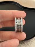 Anello Bvlgari B.Zero - 3 fasce argento con brillantini