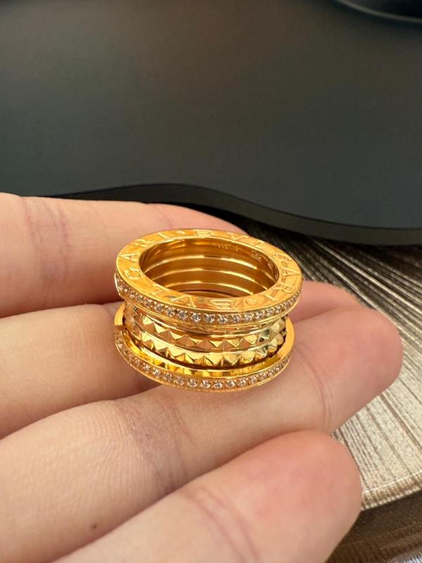 Anello Bvlgari B.Zero - 3 fasce oro con brillantini